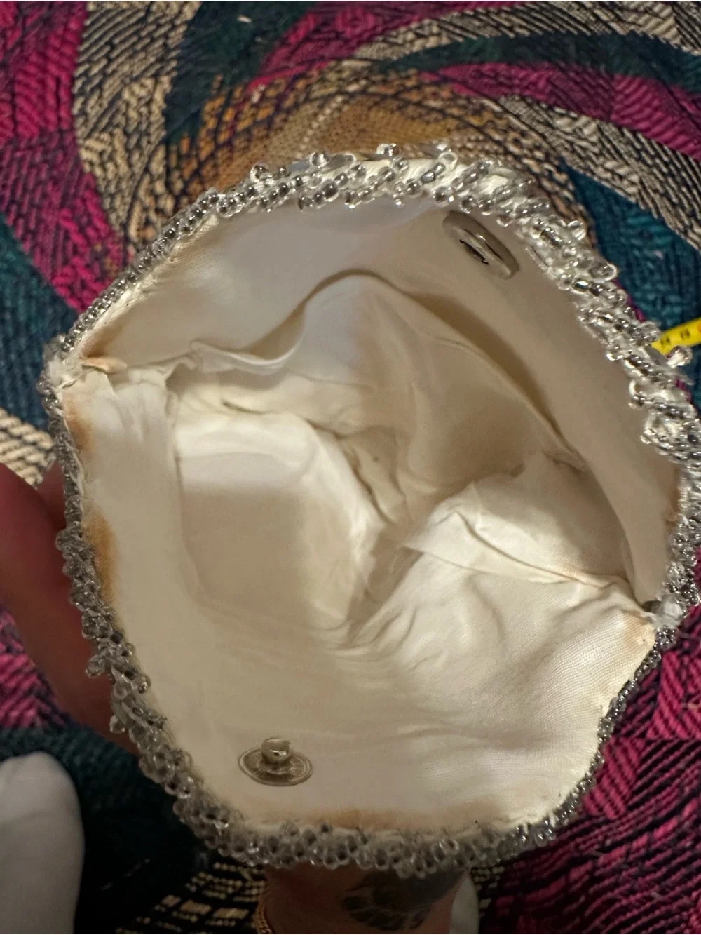 Vintage Sequenced Seashell Mini Clutch